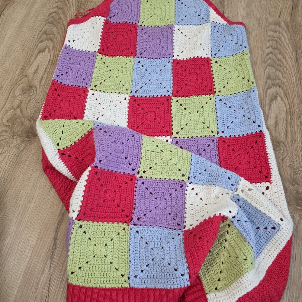 Colorful Patchwork Knit Dress - Picture 6 of 10